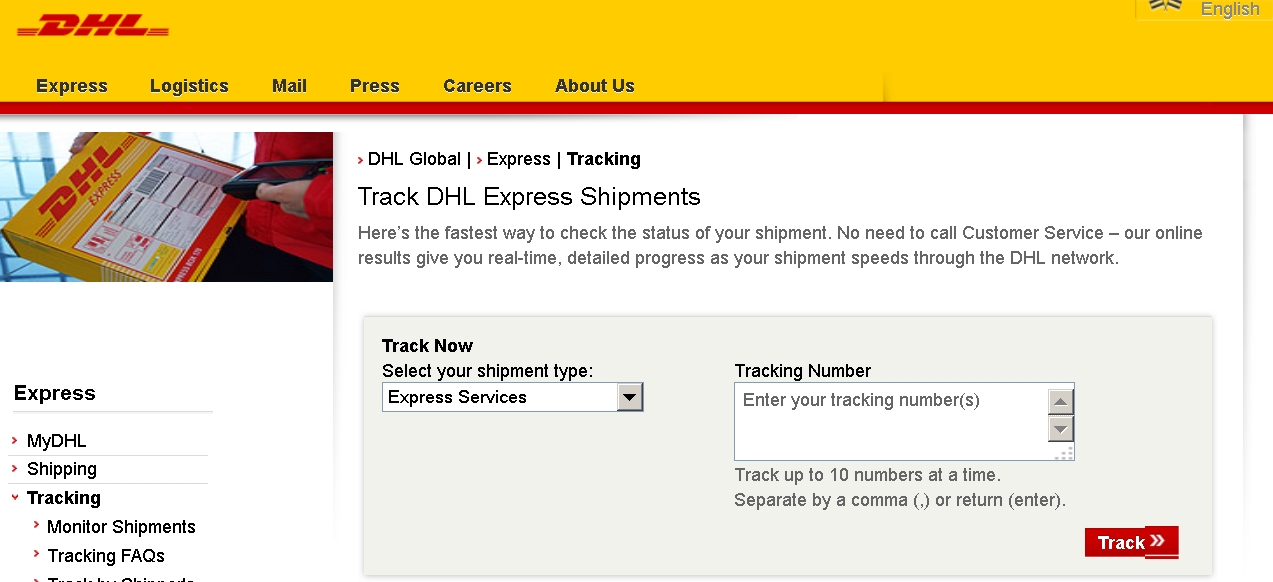 tracking package dhl